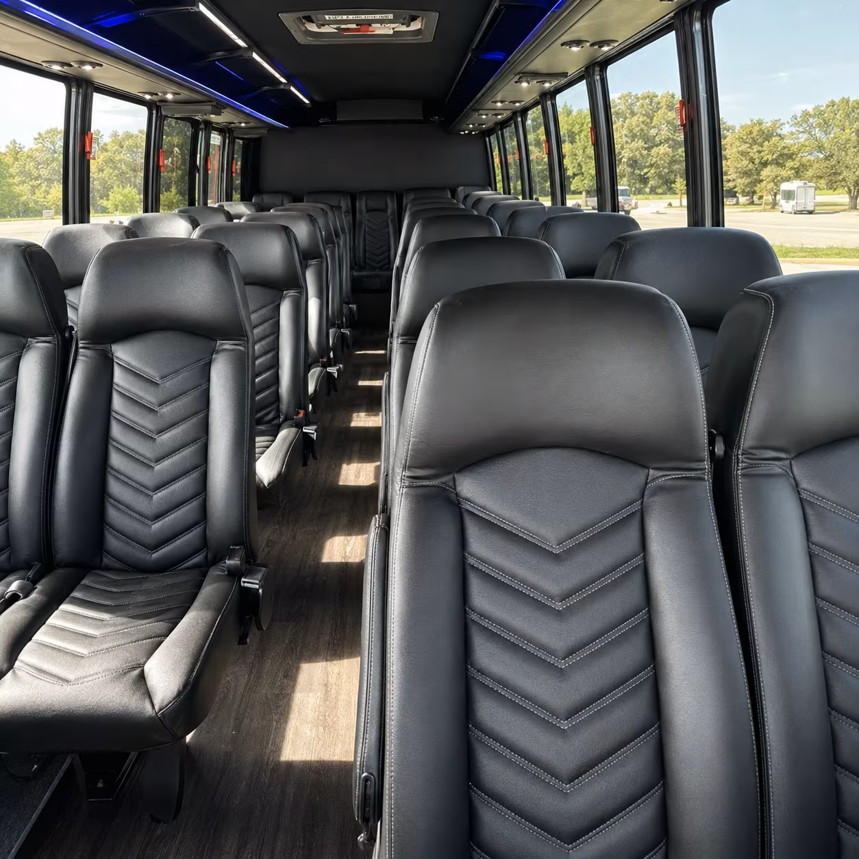 fall river 25 passenger minibus interior
