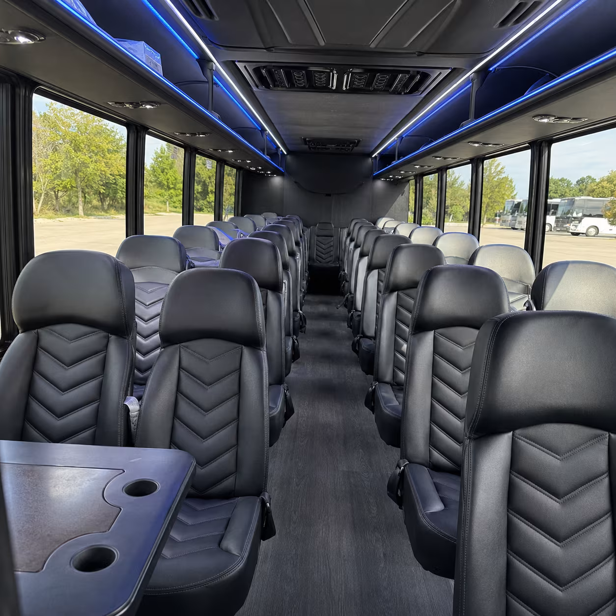 fall river 35 passenger minibus interior