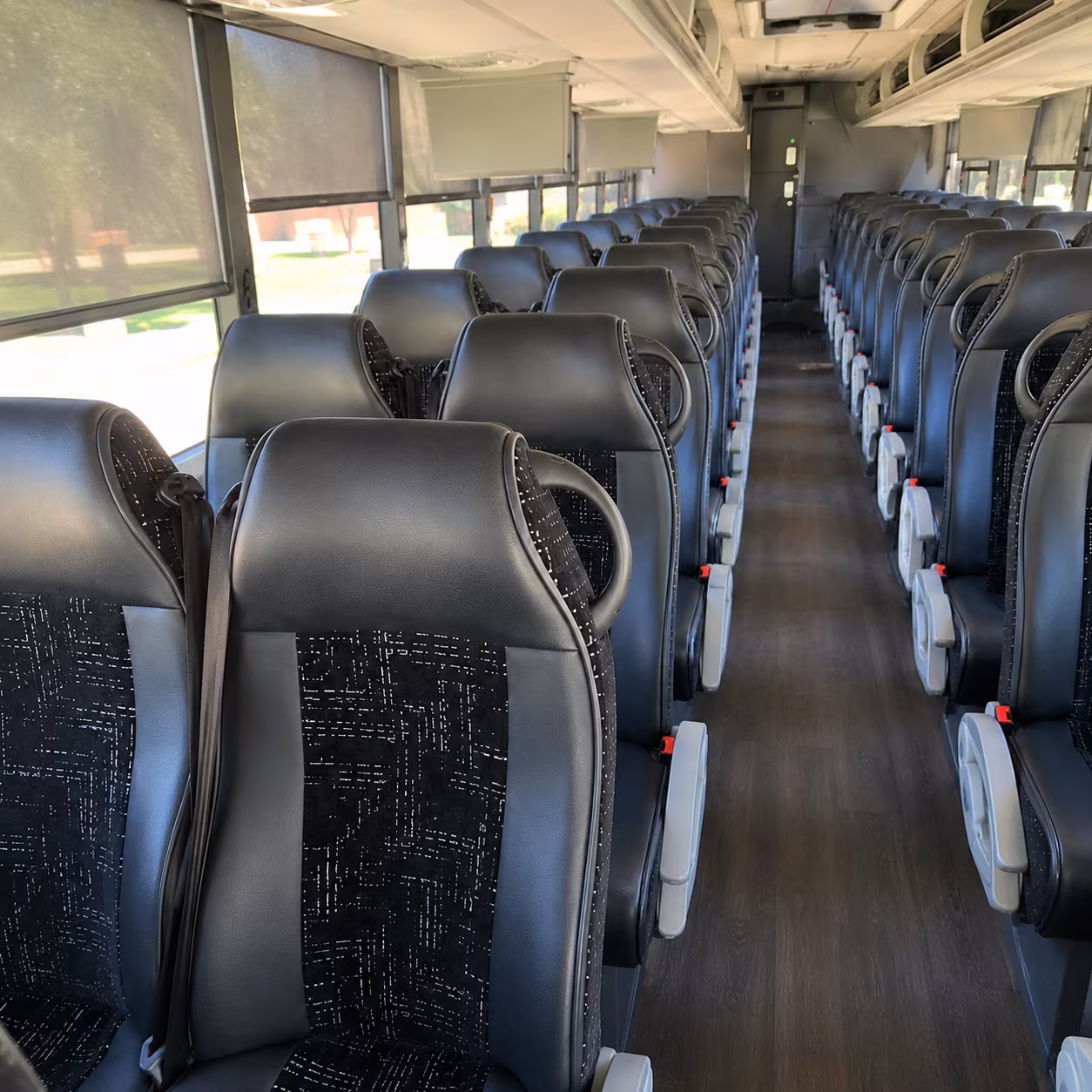 fall river 56 passenger charter bus inside