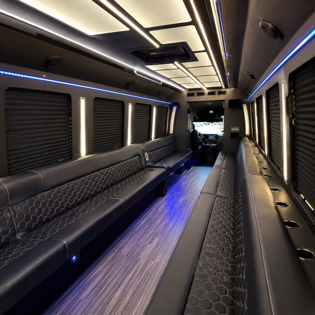 fall river party bus rental interior