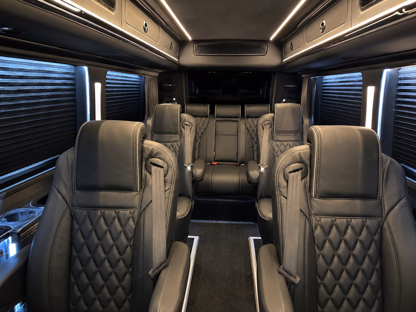 fall river sprinter van with driver inside